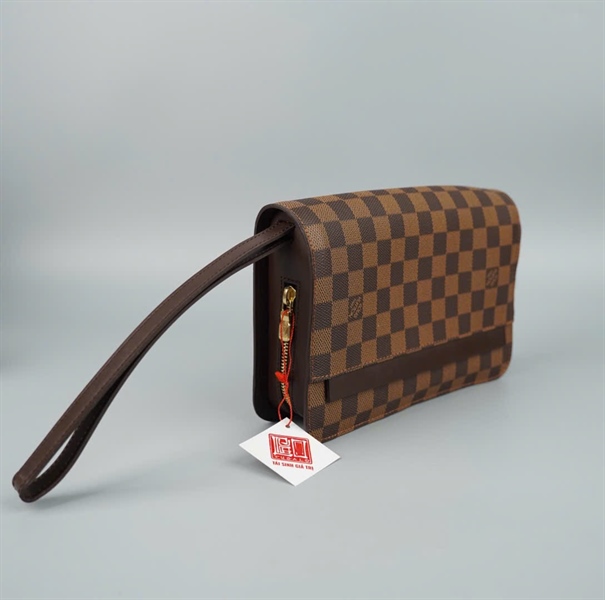 Túi LV Clutch ô vuông nâu FL1014 25cm (LT) KG+