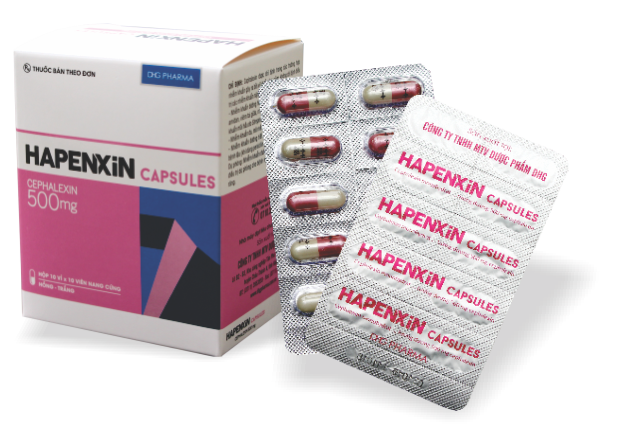 Hapenxin 500mg hồng trắng capsules dhg (h/100v)