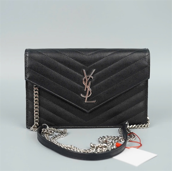 Túi YSL màu đen vân sz19 (BQ) KG+