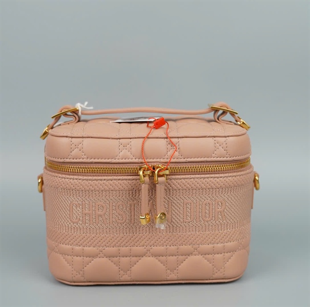 Túi Dior vanity màu nude sz16 (BQ) KG+