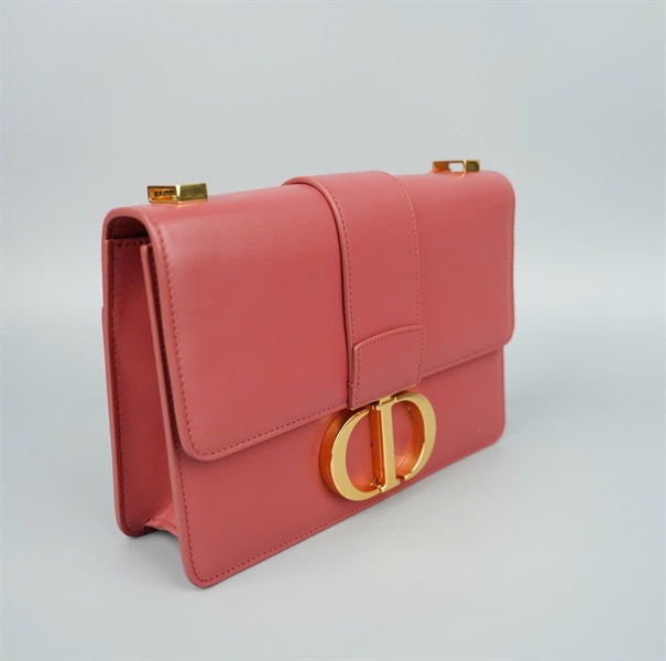 Túi Dior màu hồng khóa vàng sz24 (BQ) KG+