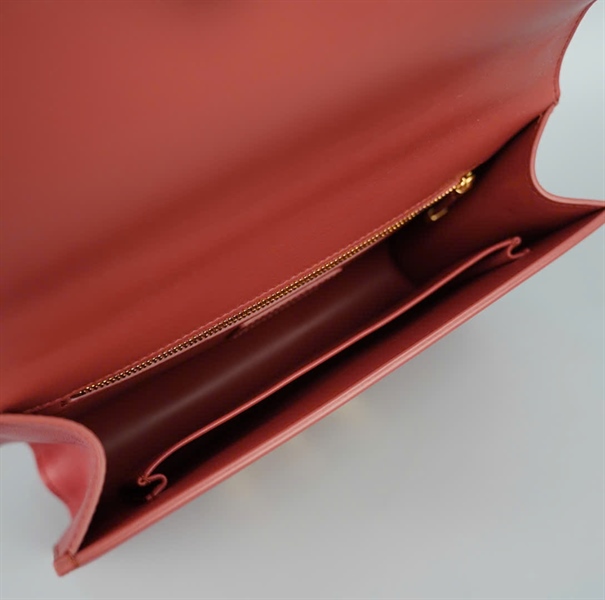 Túi Dior màu hồng khóa vàng sz24 (BQ) KG+