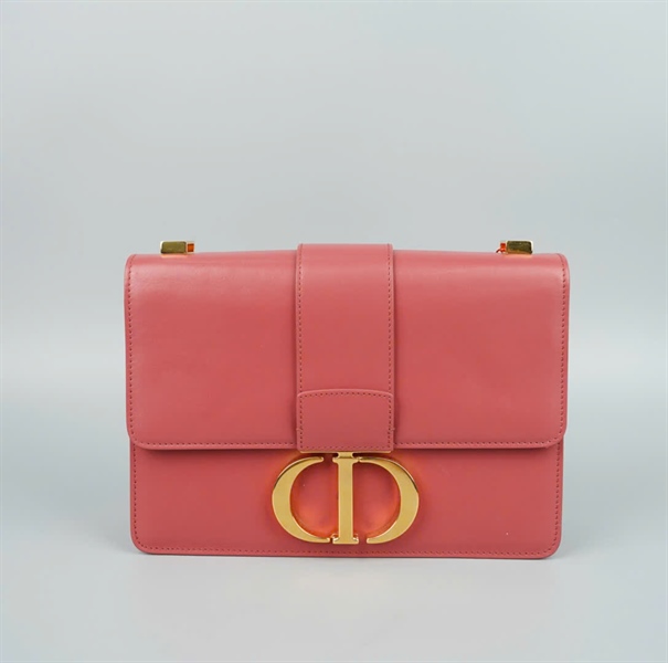 Túi Dior màu hồng khóa vàng sz24 (BQ) KG+