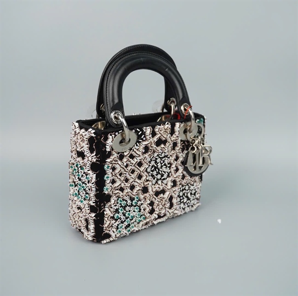 Túi Dior Lady đen đính cườm (02-MA-0175) szmini (HC)+ 2022
