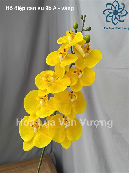 Hồ điệp cao su 9b A - Vàng - Hồ điệp, lan - Hoa Lụa Vân Vượng