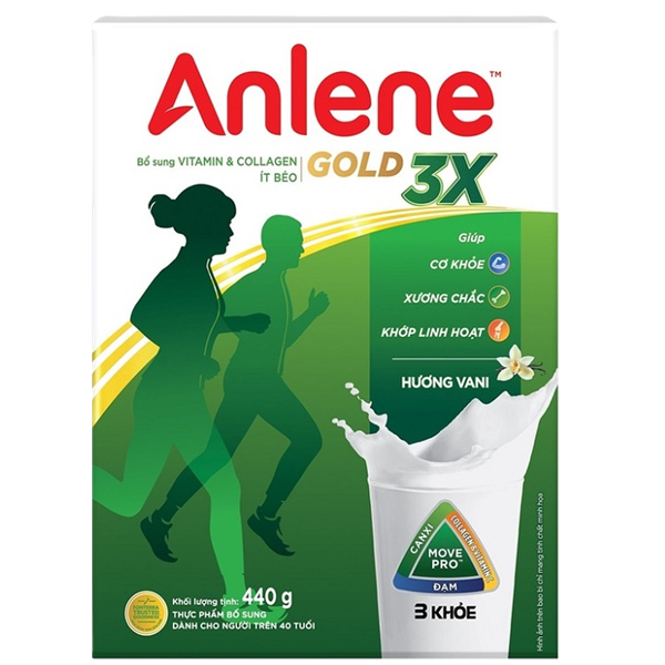 Sữa bột Anlene 440G - Hộp giấy