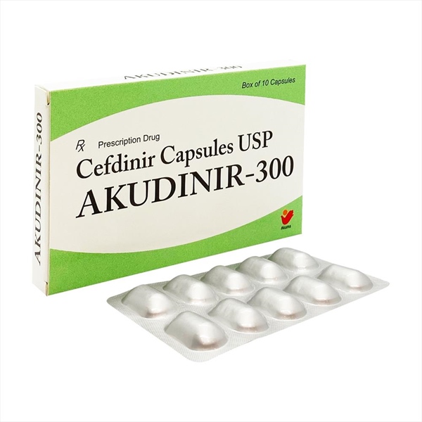 (date cận t8.2026) Akudinir cefdinir 300 akums pharm (h/10v)