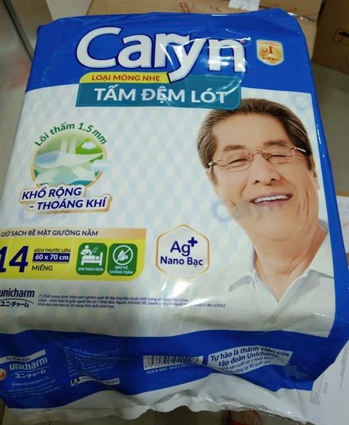 Tấm đệm lót Caryn loại mỏng nhẹ bịch 14 miếng 60x70cm XL - Diana