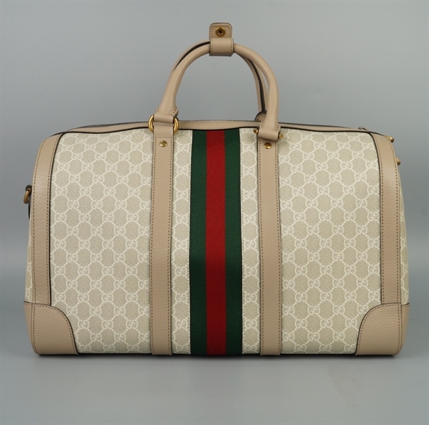 Túi GG Du lịch màu xám viền nude kèm ổ + chìa sz45 KG+