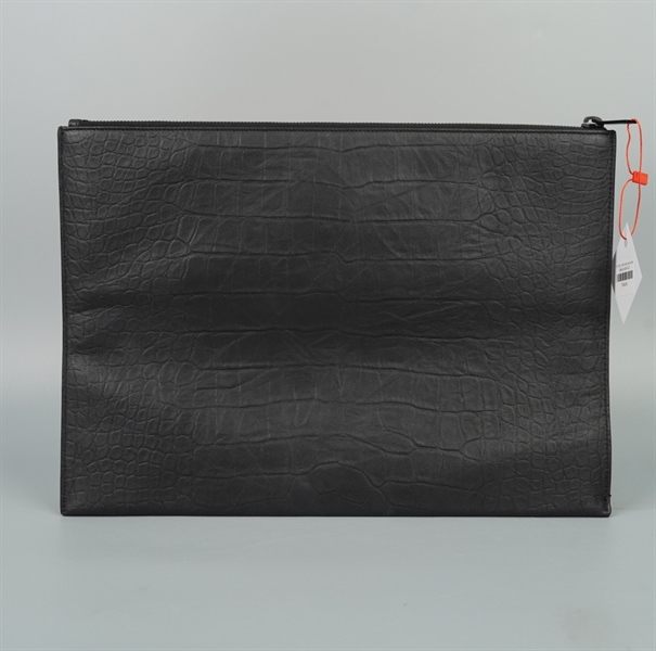Túi YSL Clutch đen da cá sấu (Manly) sz35 KG+