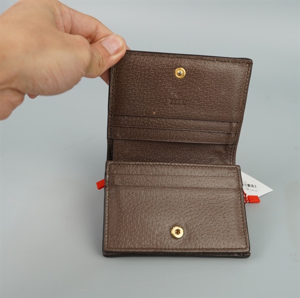 Ví GG gập 2 xám in ô vuông tím xanh KG+