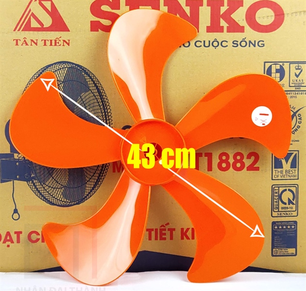 Cánh quạt B5 Senko 5 lá đường kình 45cm trục tròn