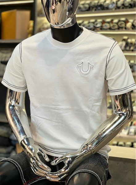 Thun CT - Địa chỉ móc xích độ logo Vải thêu - Trắng