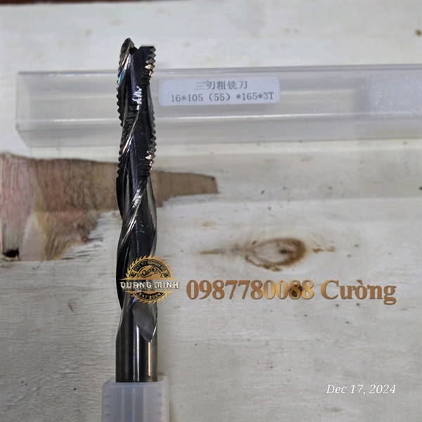 Dao TCT xoắn phay rảnh 16*16*55*105*165- 3T(B)