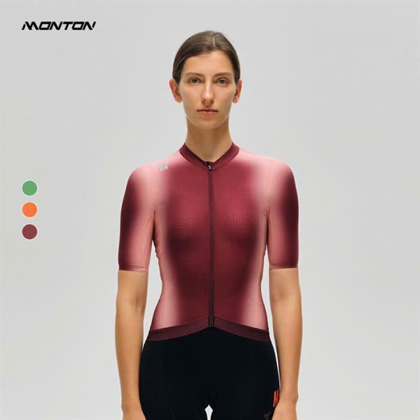 ÁO ĐẤU XE ĐẠP NGẮN TAY Jersey Spectrum - Red Horizon - WOMEN CHÍNH HÃNG MONTON