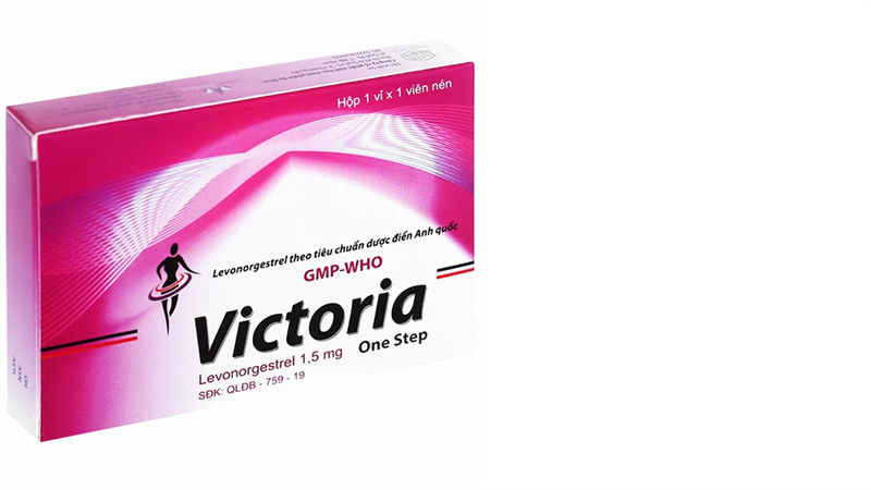Thuốc Victoria 1,5mg (Levonorgestrel 1,5mg) Babiophar dùng để tránh thai khẩn cấp, dùng trong vòng 72 giờ sau giao hợp (1 vỉ x1 viên)