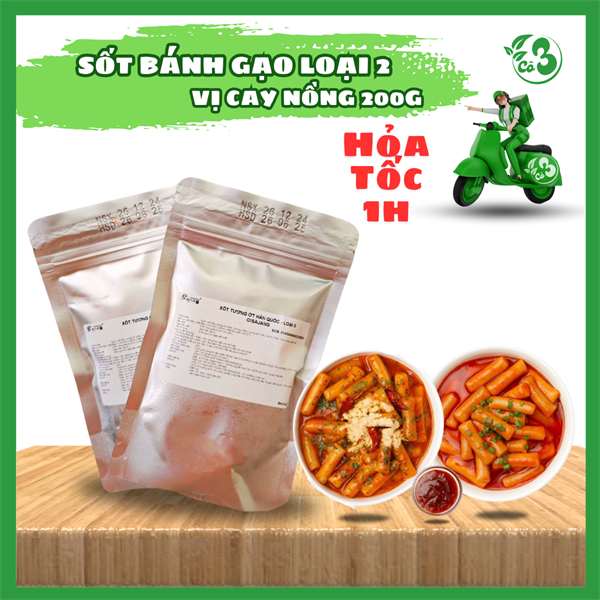 Sốt Bánh Gạo Loại 2 200G - Vị Hàn Quốc Cay Nồng