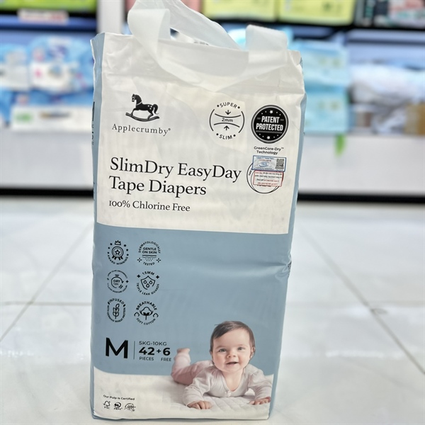 Tã dán ngày Applecrumby M 42+6 Miếng gói lớn