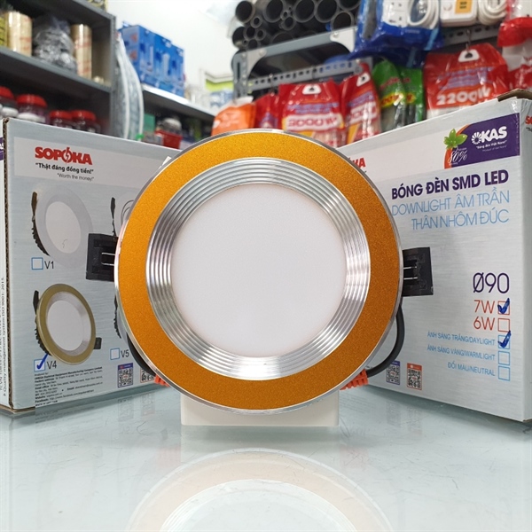 Bóng đèn LED SMD Downlight âm trần S90V4-7W-T