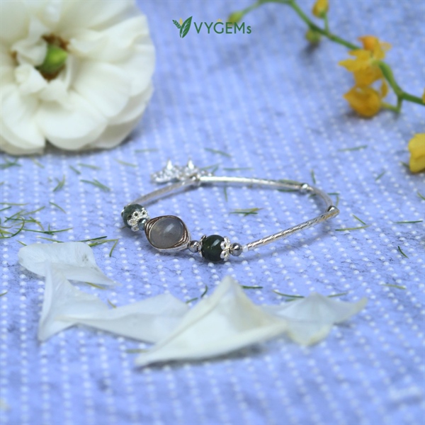 Vòng tay handmade VYGEMs VG03 - Trắng Ngọc
