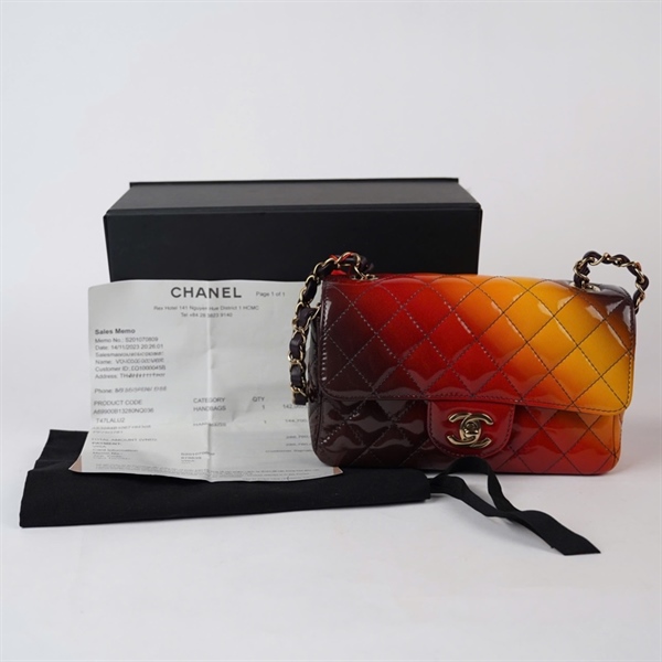 Túi Chanel Classic ombre nâu vàng (T47LALU2) sz20 +