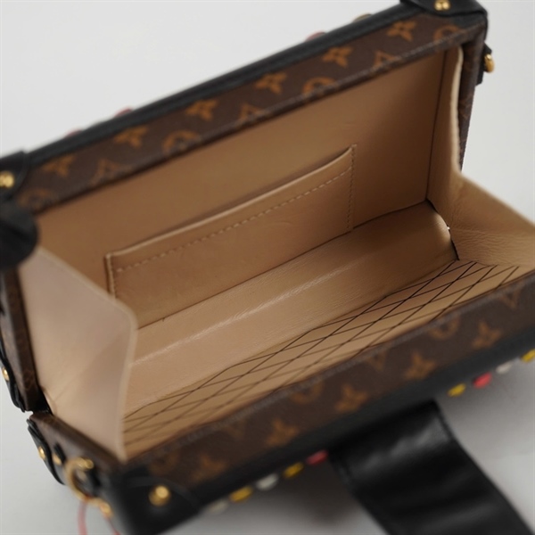 Túi LV Trunk hoa nâu viền đính đá (DU4115) sz18 (HC)+