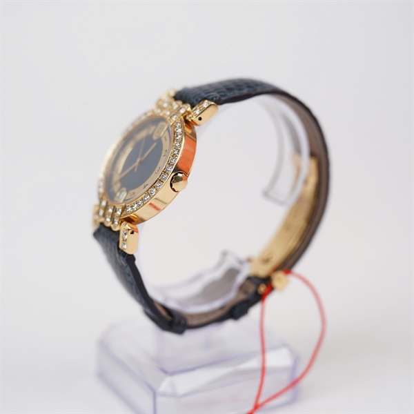 Đồng hồ Harry Winston mặt xanh viền vàng đính đá No0179 (HC) KG+