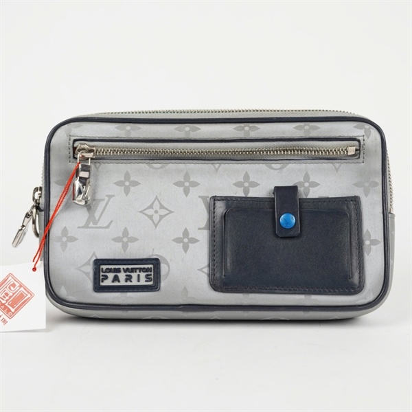 Túi LV Clutch hoa xám lòng cam sz22 (PN) KG+