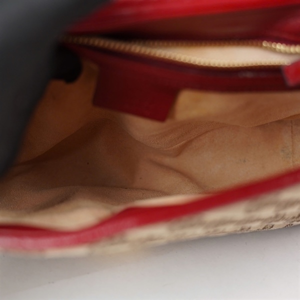 Túi GG Marmont xám viền đỏ (443497-525040) sz25 KG+