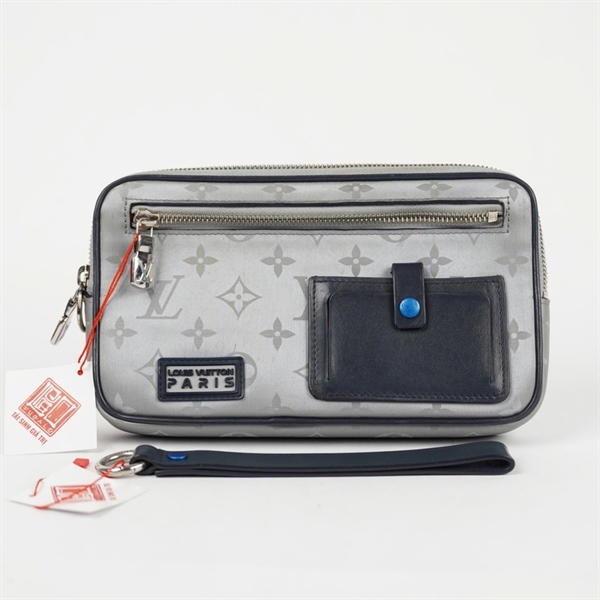 Túi LV Clutch hoa xám lòng cam sz22 (PN) KG+
