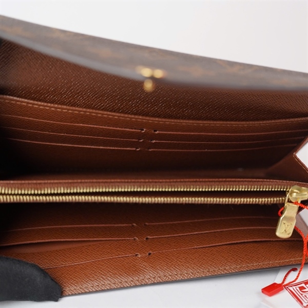 Ví LV hoa nâu nút vàng (LT) KG+