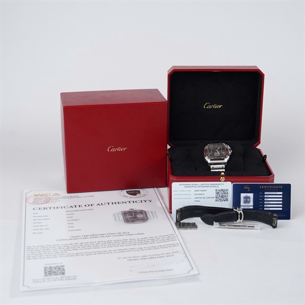 Đồng hồ Cartier bạc (319456EY) sz38 +