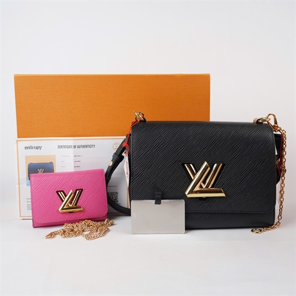 Túi LV Twist đen kèm ví + gương sz23 KG+