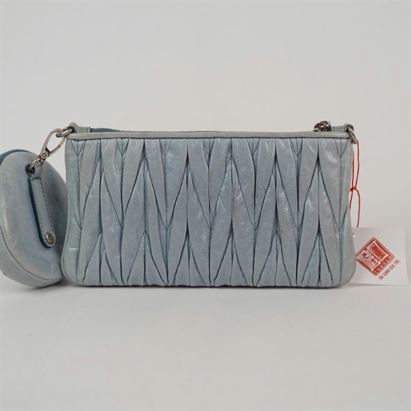 Túi Miu Miu kẹp nách xanh kèm ví sz20 (PN) KG+