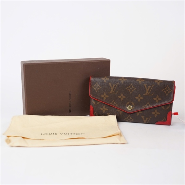 Ví LV hoa nâu viền đỏ (LT) KG+