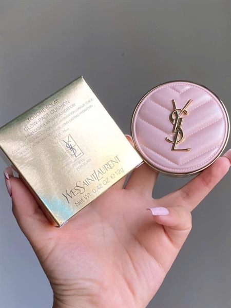 Phấn nước YSL le cushion encre de peau luminous Matte vỏ hồng #BR10