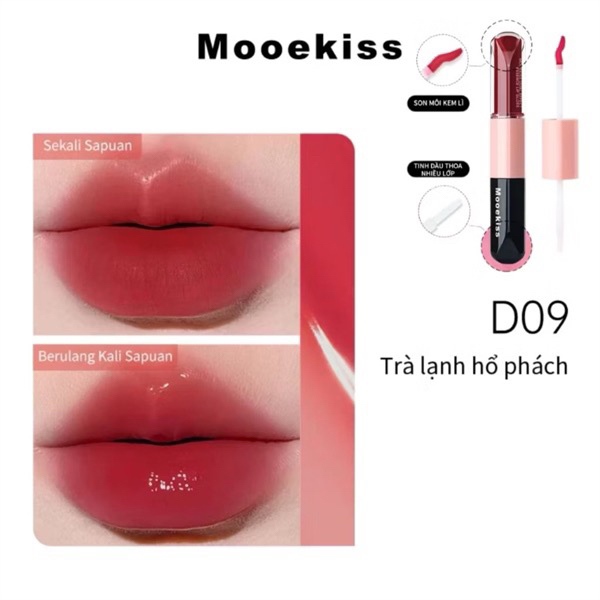 MOOEKISS Dual Effect Essence Lip Gloss Son 6g D09