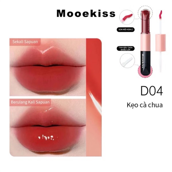 MOOEKISS Dual Effect Essence Lip Gloss Son 6g D04