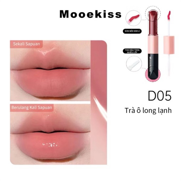 MOOEKISS Dual Effect Essence Lip Gloss Son 6g D05