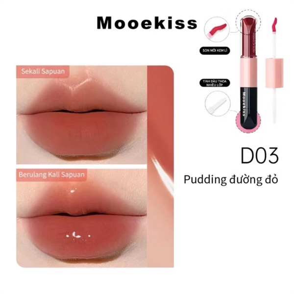 MOOEKISS Dual Effect Essence Lip Gloss Son 6g D03