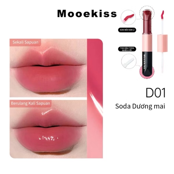 MOOEKISS Dual Effect Essence Lip Gloss Son 6g D01