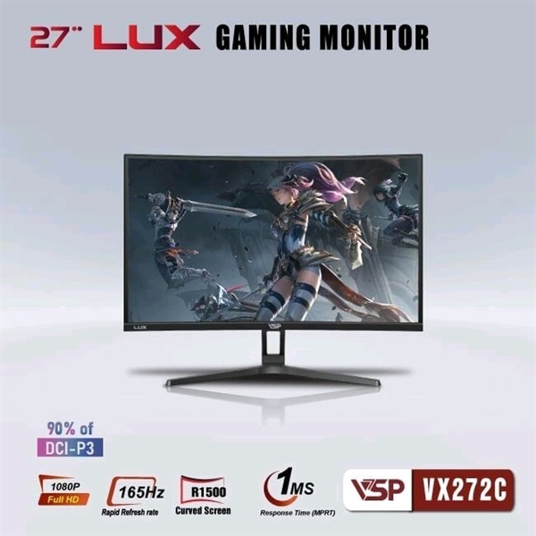 Màn hình 27in cong VSP 165Hz màu đen VX272C