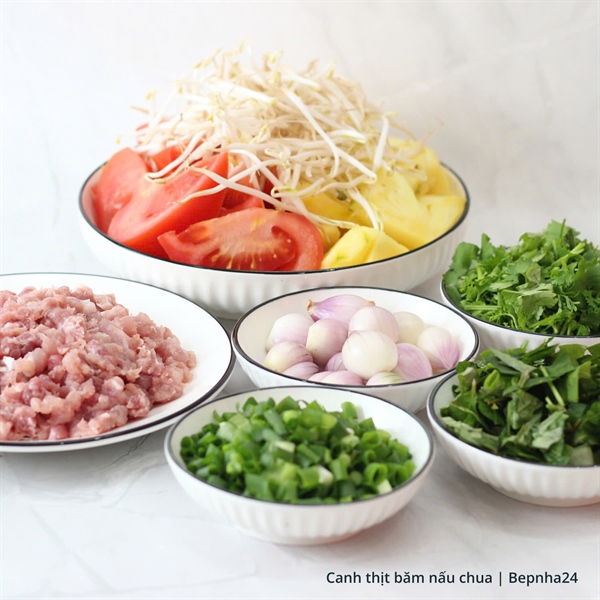 Canh thịt băm nấu chua (Set)