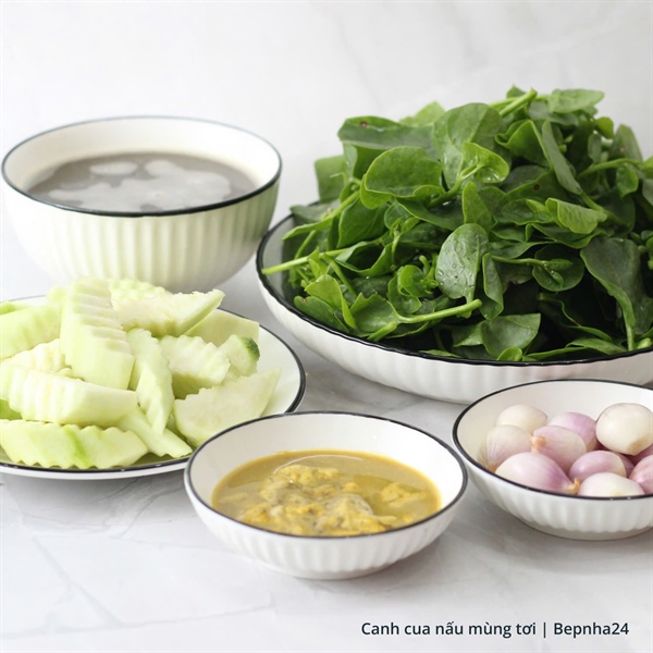 Canh cua nấu mùng tơi (Set)