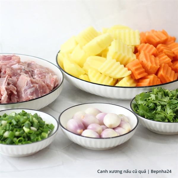 Canh xương nấu củ quả (Set)