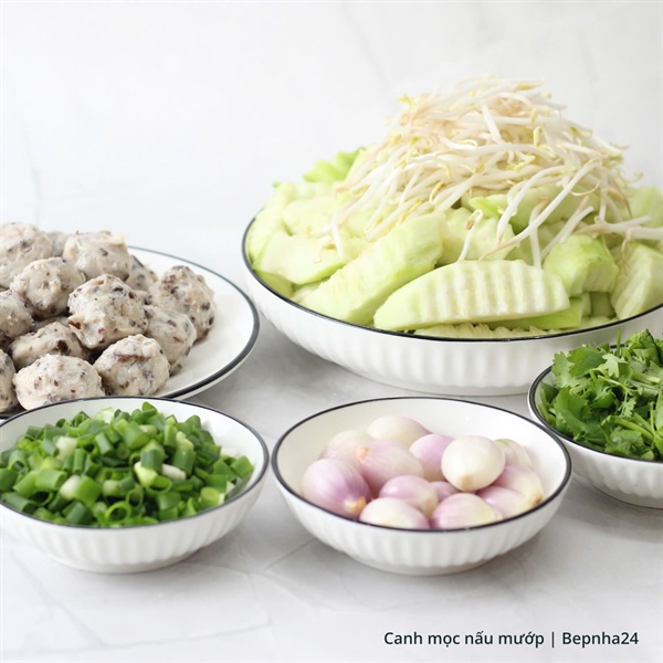 Canh mọc nấu mướp (Set)