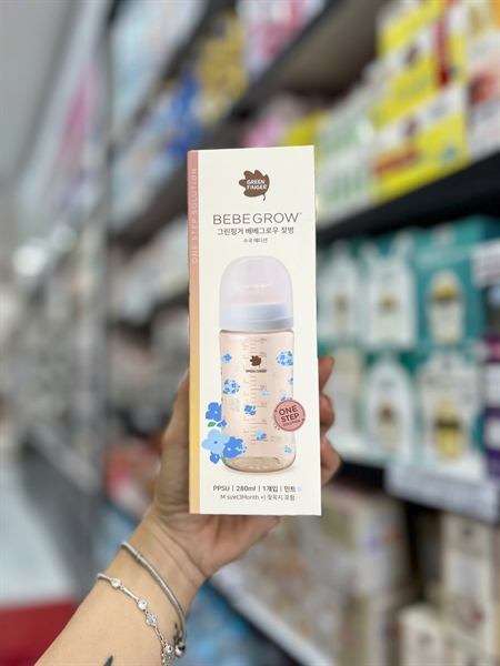 Bình sữa Green finger PPSU Hoa cẩm tú 280ml