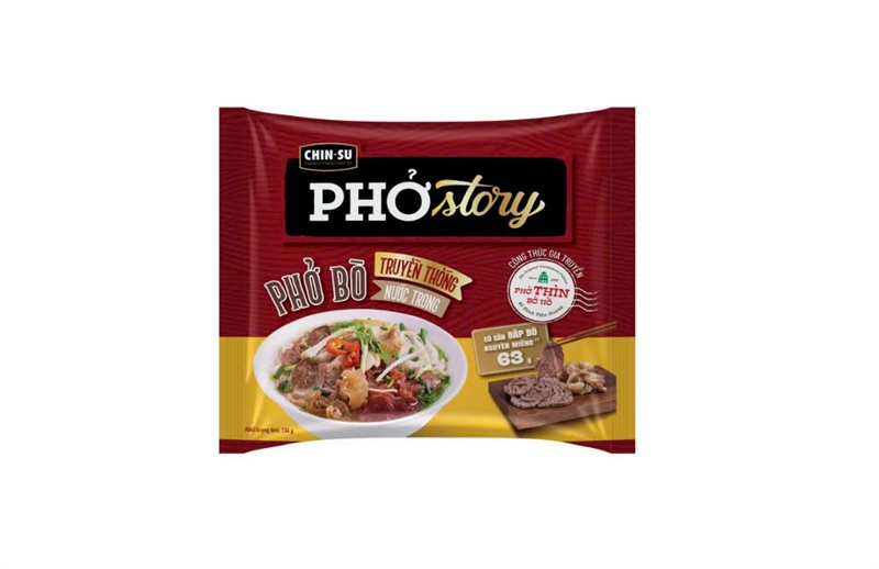 Chinsu phở bò Story có thịt thật 134g - Instant Pho with meat