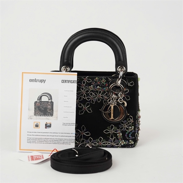 Túi Dior Lady đen đính cườm (04-MA-1126) szmini (HC)+