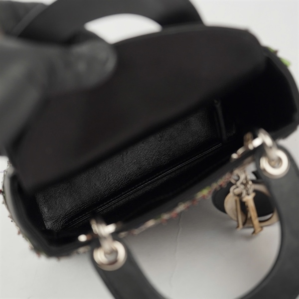 Túi Dior Lady đen đính cườm (04-MA-1126) szmini (HC)+